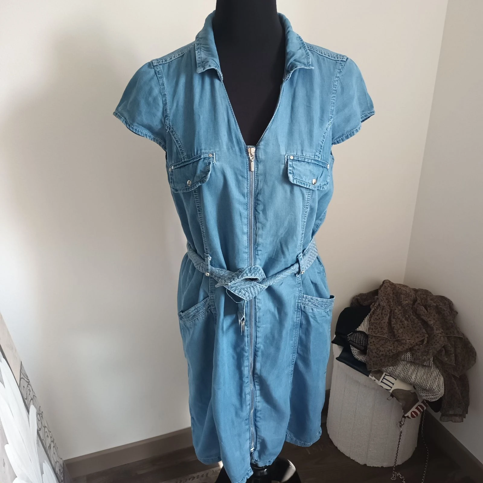 Robe en Lyocell Bréal – Style Denim Chic & Moderne (Taille 40)